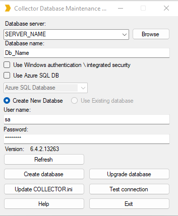 Access ReadSoft Collector Database Maintenance tool